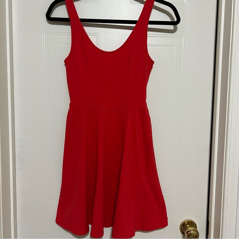 Hollister Red Midi Skater Dress